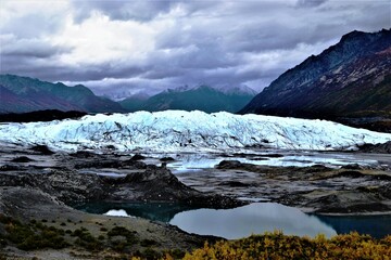 Matanuska Glacier is a valley glacier in the US state of Alaska. At 27 miles long by 4 miles wide, it is the largest glacier accessible by car in the United States. 