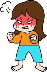 カンカンに怒る女性