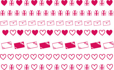 バレンタインなどにもピンクの可愛いアイコンセット