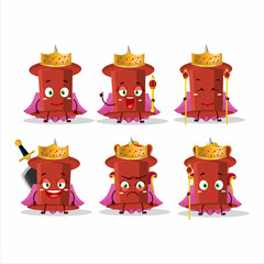 Queen and her magic clothes cartoon of red push pin wearing tiara