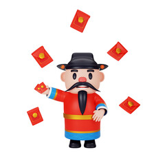 god of wealth chinese new year concept