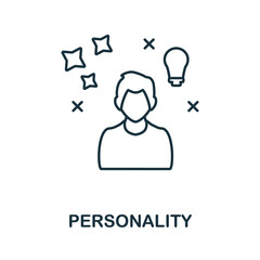 Personality icon. Line element from digital transformation collection. Linear Personality icon sign for web design, infographics and more.