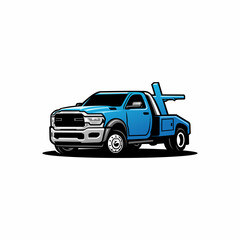 tow truck. service truck illustration vector
