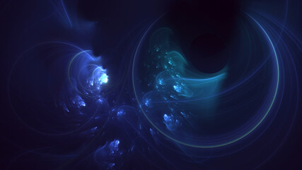 3D rendering abstract colorful fractal light background