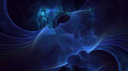 3D rendering abstract colorful fractal light background