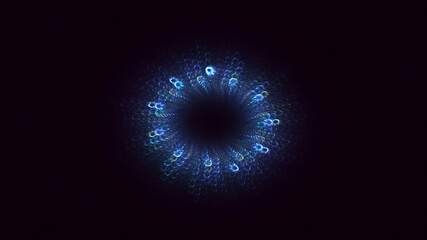 3D rendering abstract circle light background