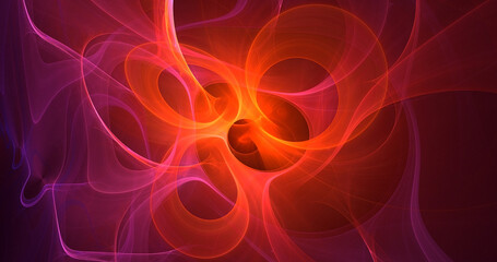 3D rendering abstract colorful fractal light background