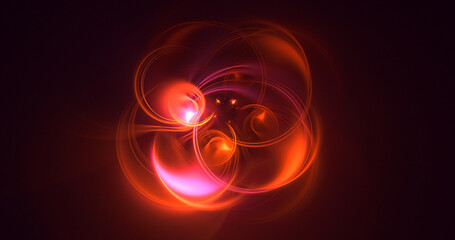 3D rendering abstract multicolor technology fractal light background