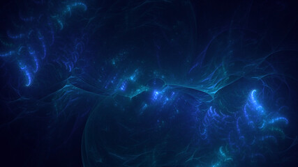 3D rendering abstract multicolor technology fractal light background