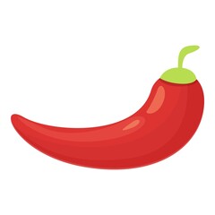 Red pepper icon cartoon vector. Grill bbq. Meat food