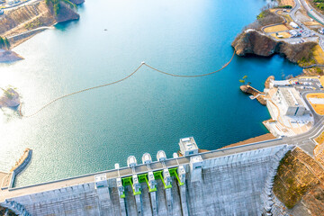 冬の八ッ場ダム（群馬県長野原町）