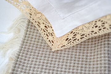 Close-up photo of natural fabric, texture