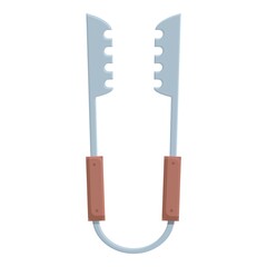 Bbq tool icon cartoon vector. Cook food. Party fire