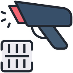 Scan Barcode filled line color icon