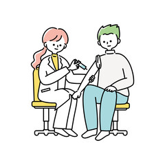予防接種のイラスト