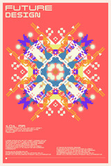 Composition with dynamic and geometric shapes. Abstract background for design.