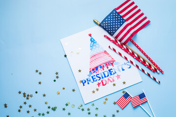 Fototapeta premium United States National Holidays. American or USA Flag with 