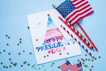 Fototapeta premium United States National Holidays. American or USA Flag with 
