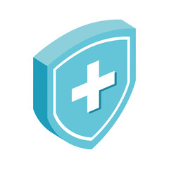 Fototapeta premium medical shield isometric