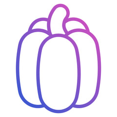 Paprika line gradient icon