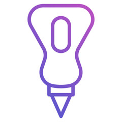 Mayonnaise line gradient icon