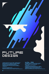 Abstract background in a modern trendy style. Poster with simple flat organic shapes, geometric shapes.