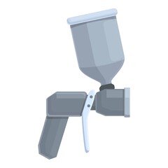Car auto sprayer icon cartoon vector. Air gun. Painter body