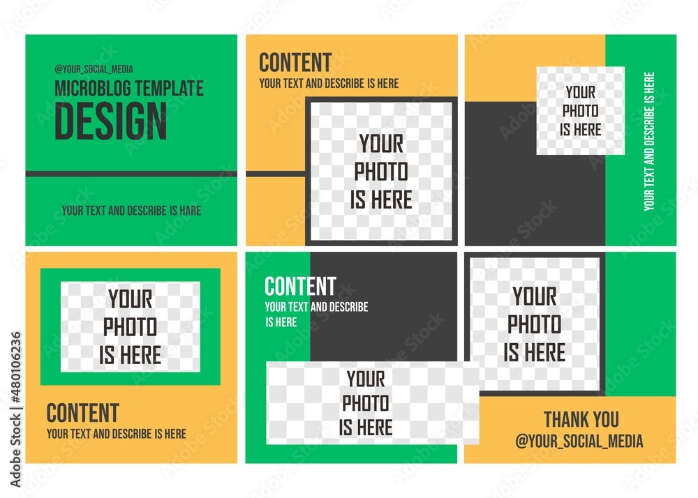 Poster creative microblog or carousel design with vector file for your digital content