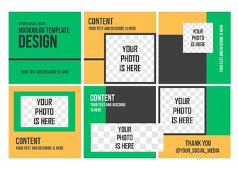 Creative microblog or carousel design with vector file for your digital content 