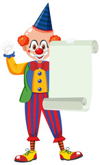 Funny clown cartoon character