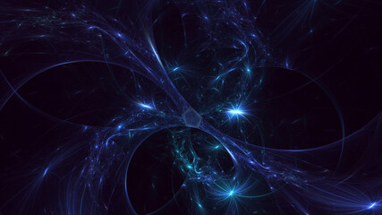 3D rendering abstract multicolor technology fractal light background