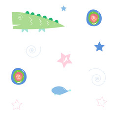 animals seamless pattern with aniaml background .Vector illustration.