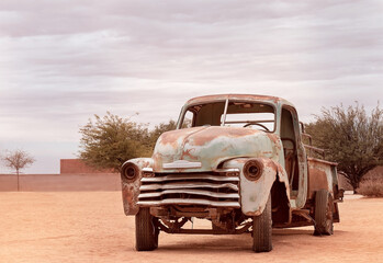 Abandoned, old car from Solitaire, Namibia