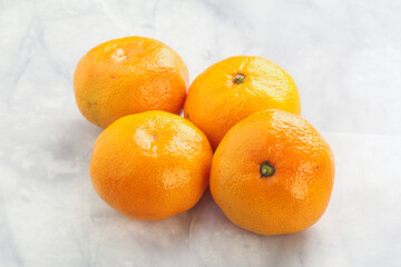 Fresh ripe juicy yellow mandarin