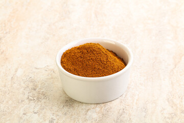 Dry Paprika powder in the bowl