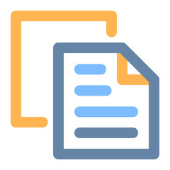 document colored line icon