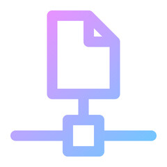 Obraz premium document gradient icon