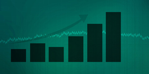 Fototapeta premium 2d rendering Stock market online business concept. business Graph 