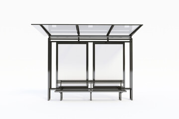 Bus Stop Bus Shelter Mockup with white Background Sign Board Billboard Mockup Roadside Signage for Advertisement outdoor advertising