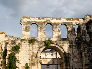 Excavated Roman ruins within the modern cities of Italy