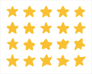 yellow star shape collection night sky decoration