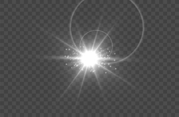 Glow light effect. Star burst with sparkles. Sun