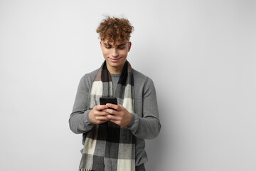 kinky guy talking on the phone posing emotions Lifestyle unaltered