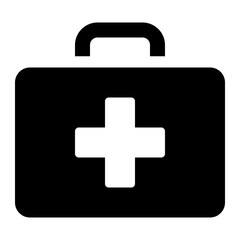 Obraz premium First Aid Kit Glyph Icon Vector