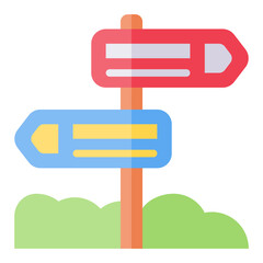 Signpost flat icon