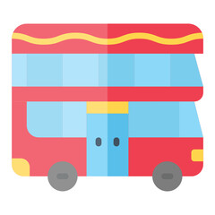 Double Decker Bus flat icon