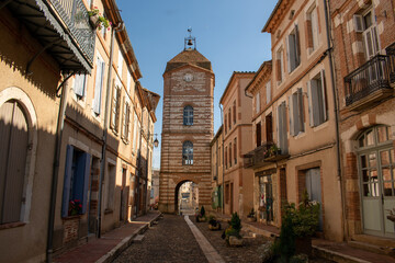 Fototapeta na wymiar Old city center of auvillar, France