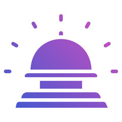 Bell Receptionist flat gradient icon
