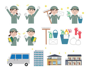 清掃業　清掃員　スタッフ