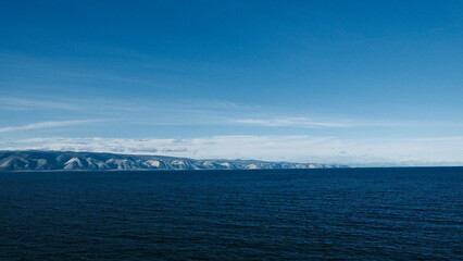 Baikal landscape with sky